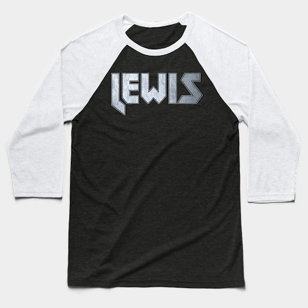 Heavy metal Lewis Baseball T-Shirt by KubikoBakhar